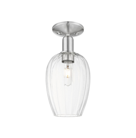 Semi-Flush Mts. Glass Down by Innovations ( 405 | 716-1C-SN-G457-6CL Arcadia ) 