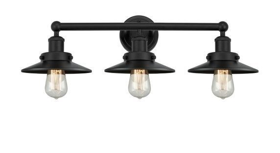 Bathroom Fixtures Three Lights by Innovations ( 405 | 616-3W-BK-M6-BK Franklin Restoration ) 