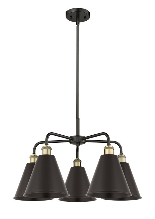 Mid. Chandeliers Glass Down by Innovations ( 405 | 516-5CR-BAB-MBC-8-BK Ballston ) 