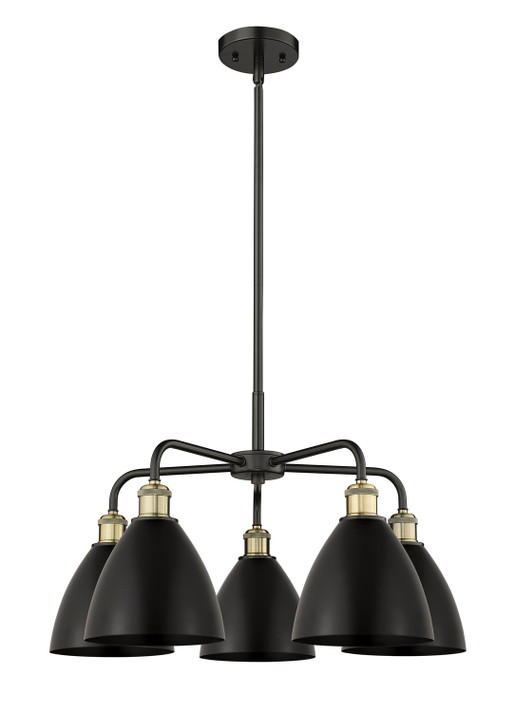 Mid. Chandeliers Metal Shade by Innovations ( 405 | 516-5CR-BAB-MBD-75-BK Ballston ) 