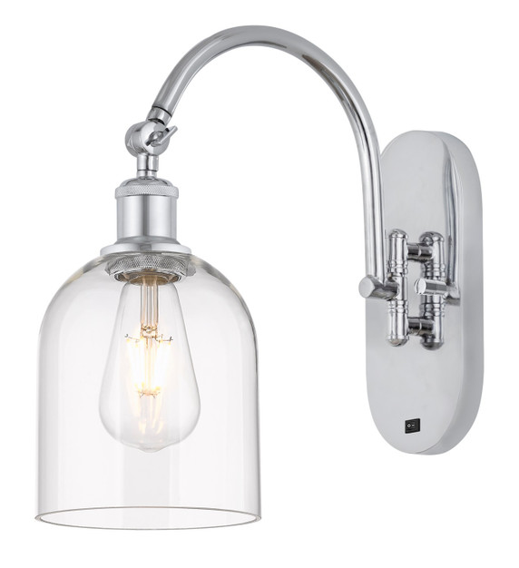 Sconces Single Glass by Innovations ( 405 | 518-1W-PC-G558-6CL Ballston ) 