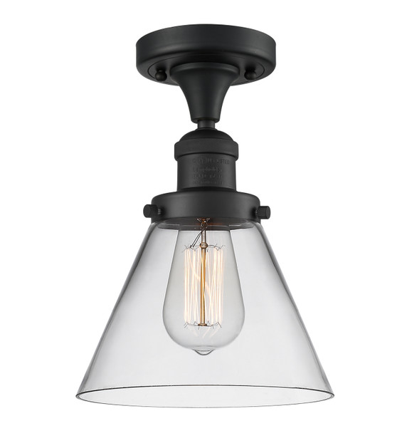Semi-Flush Mts. Glass Down by Innovations ( 405 | 517-1CH-BK-G42 Franklin Restoration ) 