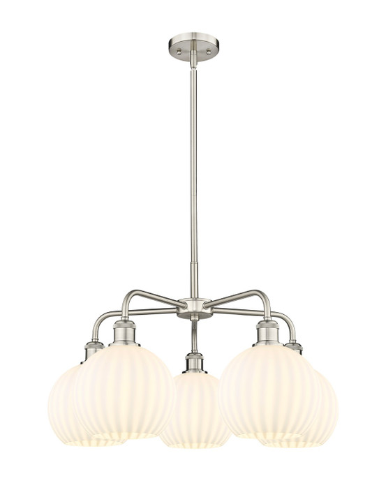 Mid. Chandeliers Glass Down by Innovations ( 405 | 516-5CR-SN-G1217-8WV Ballston ) 