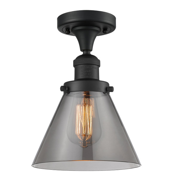Semi-Flush Mts. Glass Down by Innovations ( 405 | 517-1CH-BK-G43-LED Franklin Restoration ) 