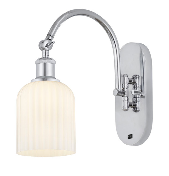 Sconces Single Glass by Innovations ( 405 | 518-1W-PC-G559-5GWH Ballston ) 