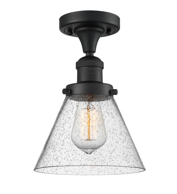 Semi-Flush Mts. Glass Down by Innovations ( 405 | 517-1CH-BK-G44-LED Franklin Restoration ) 