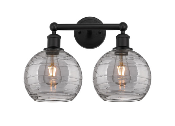 Bathroom Fixtures Two Lights by Innovations ( 405 | 616-2W-BK-G1213-8SM Edison ) 