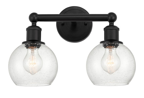 Bathroom Fixtures Two Lights by Innovations ( 405 | 616-2W-BK-G124-6 Edison ) 