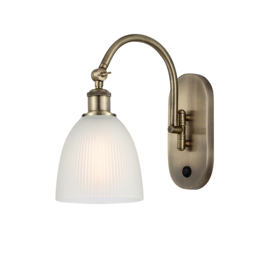 Sconces Single Glass by Innovations ( 405 | 518-1W-AB-G381-LED Ballston ) 