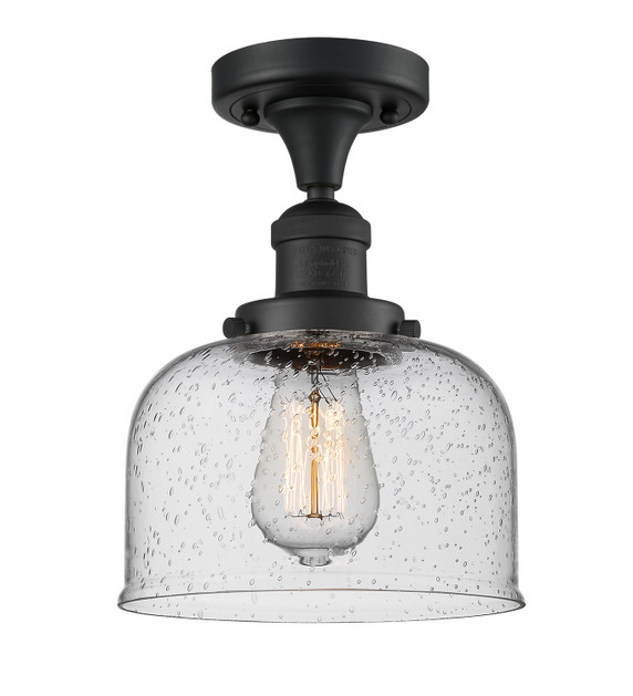 Semi-Flush Mts. Glass Down by Innovations ( 405 | 517-1CH-BK-G74-LED Franklin Restoration ) 