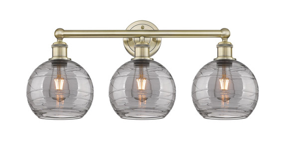 Bathroom Fixtures Three Lights by Innovations ( 405 | 616-3W-AB-G1213-8SM Edison ) 
