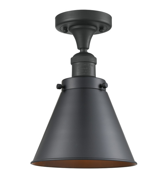 Semi-Flush Mts. Glass Down by Innovations ( 405 | 517-1CH-BK-M13-BK Franklin Restoration ) 