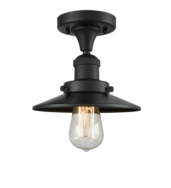 Semi-Flush Mts. Exposed Lamps by Innovations ( 405 | 517-1CH-BK-M6 Franklin Restoration ) 