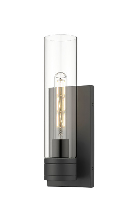 Sconces Single Glass by Innovations ( 405 | 617-1W-BK-G617-11CL Downtown Urban ) 