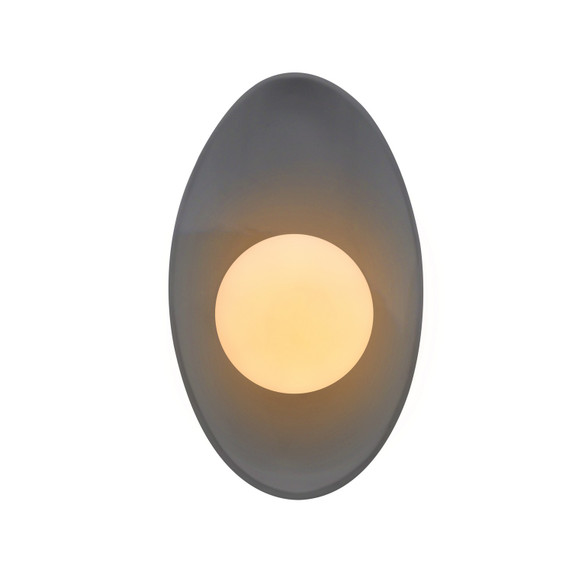 Sconces Single Glass by Justice Designs ( 102 | CER-3045-BLK Ambiance ) 