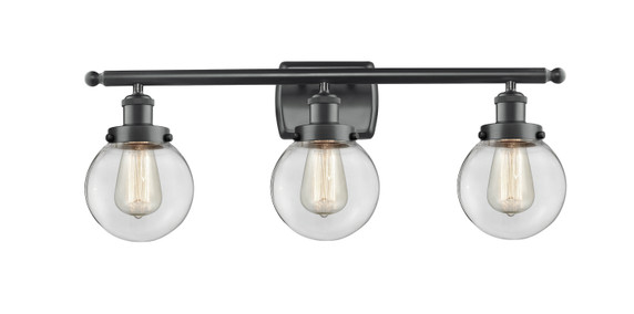 Bathroom Fixtures Three Lights by Innovations ( 405 | 916-3W-BK-G202-6 Ballston Urban ) 