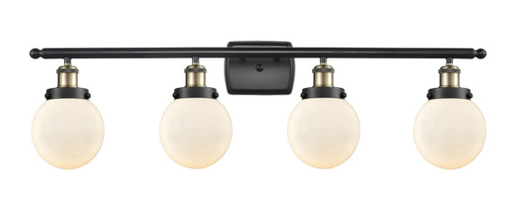 Bathroom Fixtures Four Lights by Innovations ( 405 | 916-4W-BAB-G201-6-LED Ballston Urban ) 