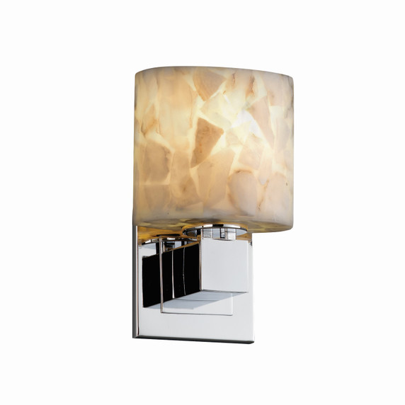 Sconces Single Glass by Justice Designs ( 102 | ALR-8707-30-CROM-LED1-700 Alabaster Rocks ) 