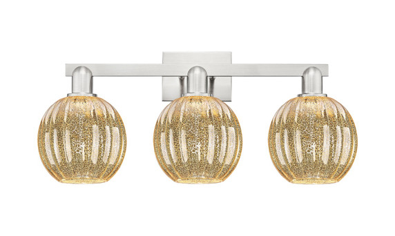 Bathroom Fixtures Three Lights by Innovations ( 405 | 716-3W-SN-G458-7ME Arcadia ) 