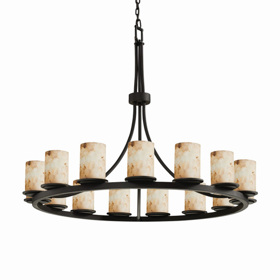 Large Chandeliers Glass Shade by Justice Designs ( 102 | ALR-8715-10-MBLK Alabaster Rocks ) 