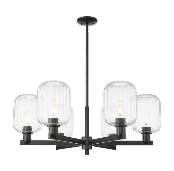 Mid. Chandeliers Glass Up by Innovations ( 405 | 716-6CR-BK-G460-7CL Arcadia ) 