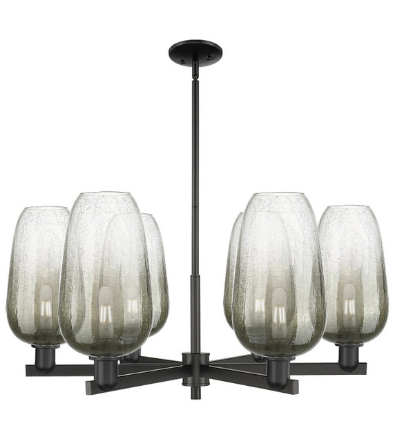 Mid. Chandeliers Glass Up by Innovations ( 405 | 716-6CR-BK-G484-7SL Arcadia ) 
