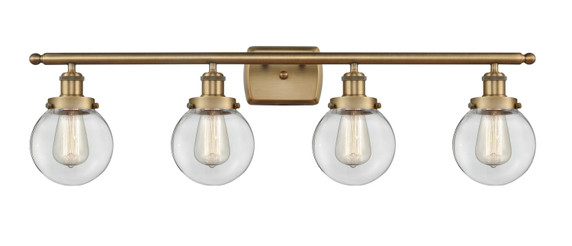 Bathroom Fixtures Four Lights by Innovations ( 405 | 916-4W-BB-G202-6-LED Ballston Urban ) 