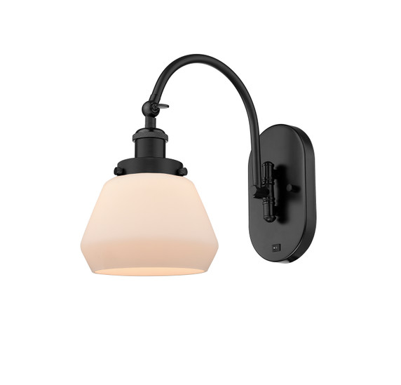 Sconces Single Glass by Innovations ( 405 | 918-1W-BK-G171-LED Franklin Restoration ) 