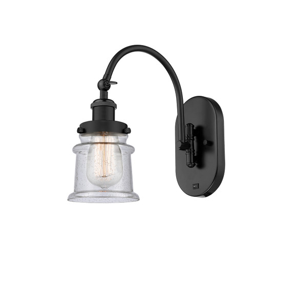 Sconces Single Glass by Innovations ( 405 | 918-1W-BK-G184S-LED Franklin Restoration ) 