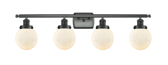 Bathroom Fixtures Four Lights by Innovations ( 405 | 916-4W-BK-G201-6 Ballston Urban ) 