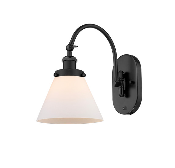 Sconces Single Glass by Innovations ( 405 | 918-1W-BK-G41 Franklin Restoration ) 