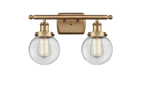 Bathroom Fixtures Two Lights by Innovations ( 405 | 916-2W-BB-G202-6-LED Ballston Urban ) 