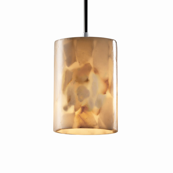 Mini Pendants Glass Down by Justice Designs ( 102 | ALR-8815-10-NCKL-LED1-700 Alabaster Rocks ) 