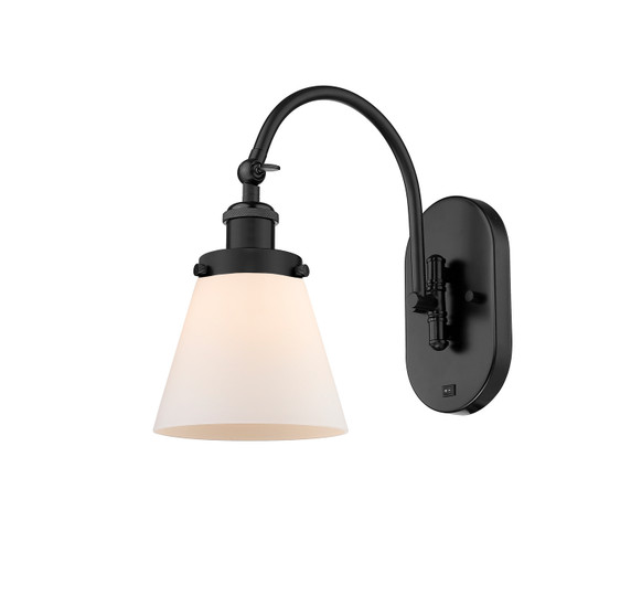 Sconces Single Glass by Innovations ( 405 | 918-1W-BK-G61 Franklin Restoration ) 