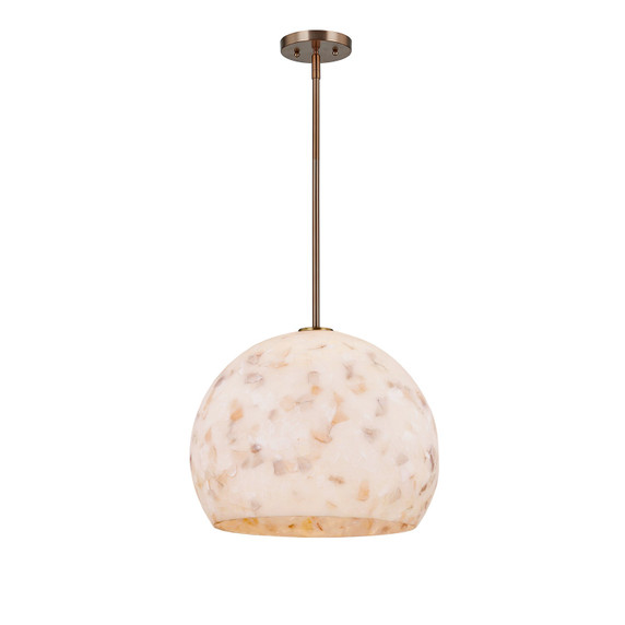 Pendants Sphere by Justice Designs ( 102 | ALR-6537-BRSS Alabaster Rocks! ) 