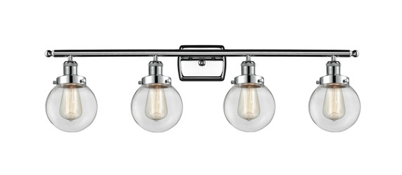 Bathroom Fixtures Four Lights by Innovations ( 405 | 916-4W-PC-G202-6-LED Ballston Urban ) 