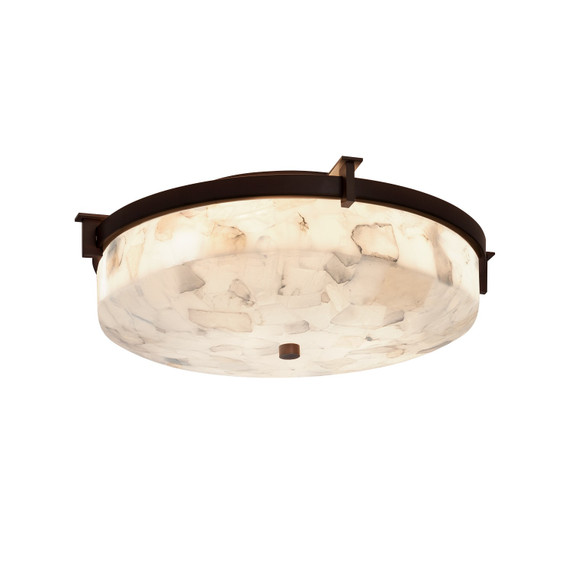 Flush Mounts Bowl Style by Justice Designs ( 102 | ALR-8985-DBRZ-LED2-1400 Alabaster Rocks ) 