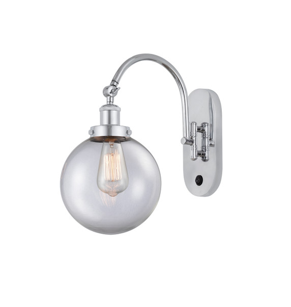 Sconces Single Glass by Innovations ( 405 | 918-1W-PC-G202-8 Franklin Restoration ) 