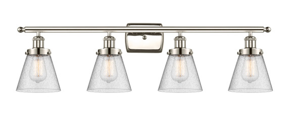 Bathroom Fixtures Four Lights by Innovations ( 405 | 916-4W-PN-G64-LED Ballston Urban ) 