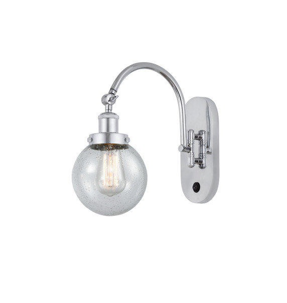 Sconces Single Glass by Innovations ( 405 | 918-1W-PC-G204-6-LED Franklin Restoration ) 