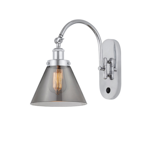 Sconces Single Glass by Innovations ( 405 | 918-1W-PC-G43-LED Franklin Restoration ) 