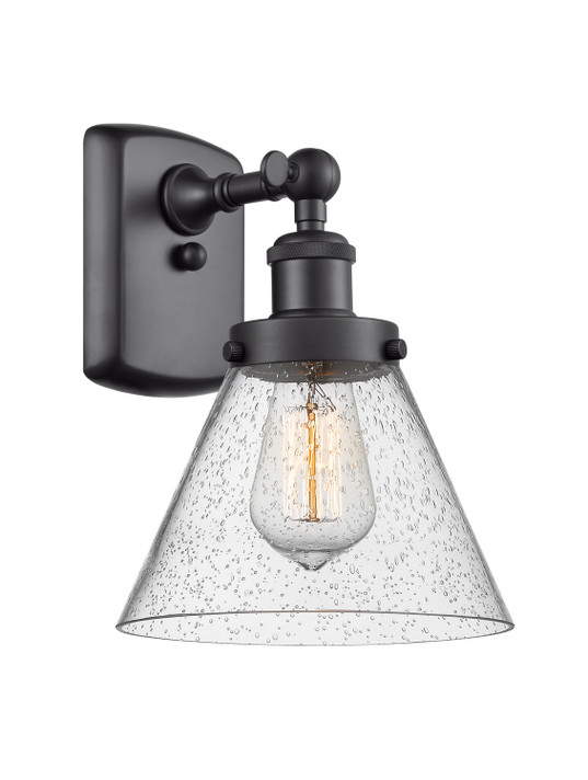 Sconces Single Glass by Innovations ( 405 | 916-1W-BK-G44-LED Ballston Urban ) 