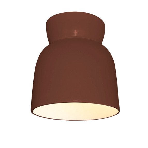 Flush Mounts Cage Style by Justice Designs ( 102 | CER-6190-CLAY Radiance Collection ) 
