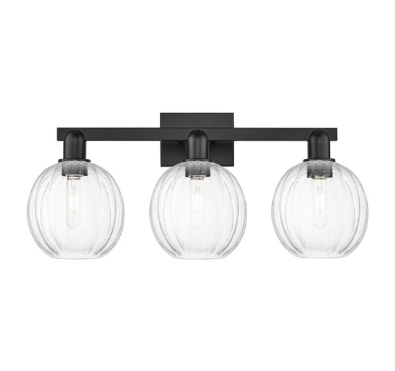 Bathroom Fixtures Three Lights by Innovations ( 405 | 716-3W-BK-G458-7CL Arcadia ) 