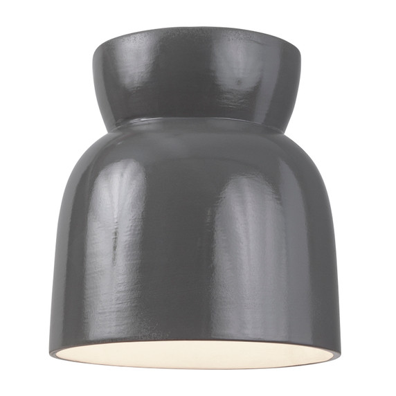 Flush Mounts Glass Down by Justice Designs ( 102 | CER-6190-GRY-LED1-1000 Radiance Collection ) 