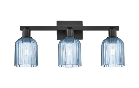 Bathroom Fixtures Three Lights by Innovations ( 405 | 716-3W-BK-G559-5BL Arcadia ) 