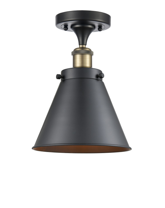 Semi-Flush Mts. Glass Down by Innovations ( 405 | 916-1C-BAB-M13-BK Ballston Urban ) 