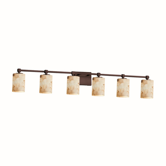 Bathroom Fixtures Five+Lights by Justice Designs ( 102 | ALR-8426-10-DBRZ-LED6-4200 Alabaster Rocks ) 