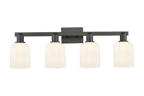 Bathroom Fixtures Four Lights by Innovations ( 405 | 716-4W-BK-G559-5GWH Arcadia ) 