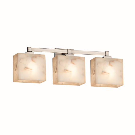 Bathroom Fixtures Three Lights by Justice Designs ( 102 | ALR-8433-55-NCKL Alabaster Rocks ) 